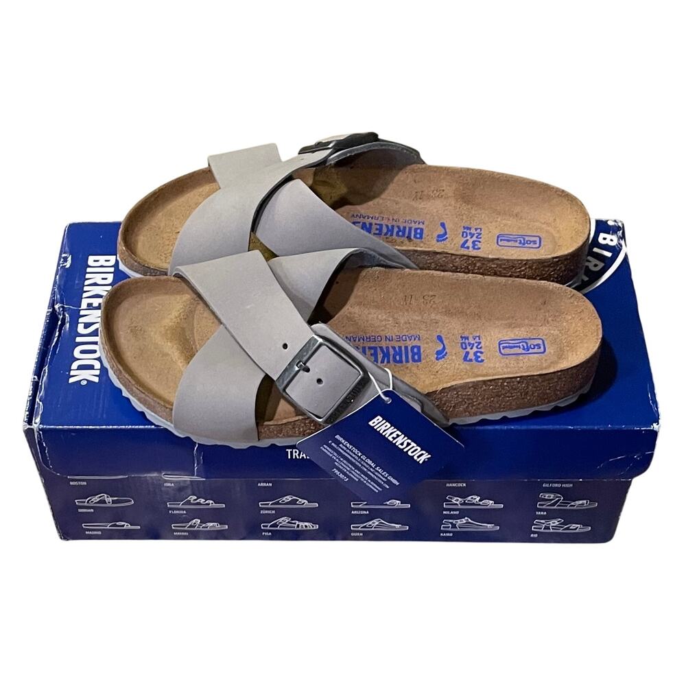 NWT/NIB Womens Birkenstock Siena II Big Buckle Dove Gray Size 37/US 6-6.5 - Picture 4 of 7